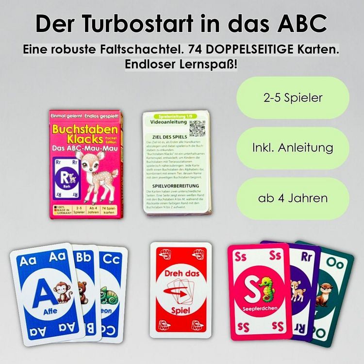 Produktbild: Buchstaben Klacks &ndash; Das ABC spielerisch entdecken (Pocket Edition - Reh)