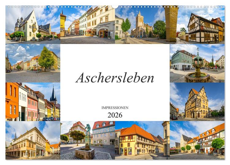 Produktbild: Aschersleben Impressionen (Wandkalender 2026 DIN A2 quer), CALVENDO Monatskalender