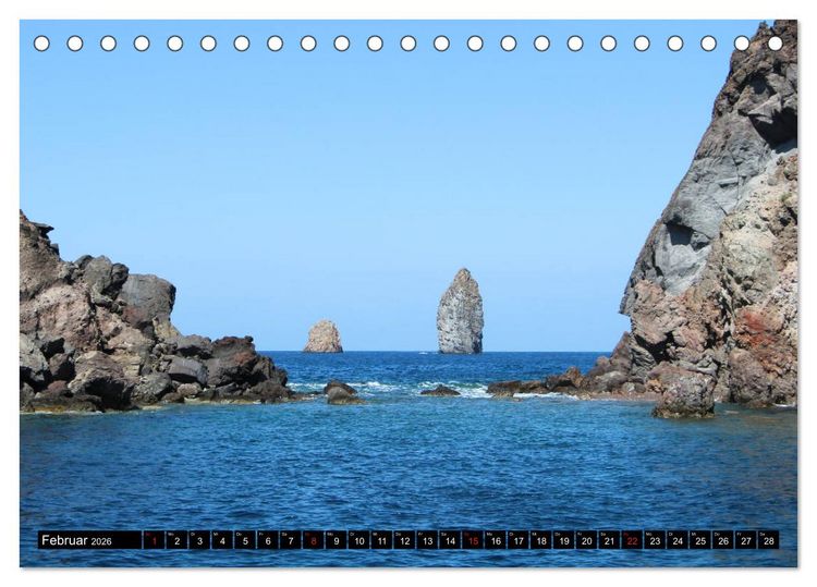 Produktbild: &Auml;olische Inseln (Tischkalender 2026 DIN A5 quer), CALVENDO Monatskalender