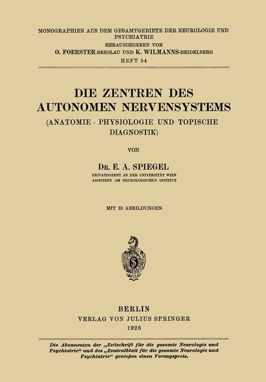 Produktbild: Die Zentren des autonomen Nervensystems