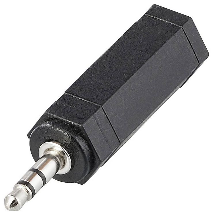 Produktbild: SpeaKa Professional SP-13808968 Klinke Audio Adapter [1x Klinkenstecker 3.5 mm - 1x Klinkenbuchse 6.35 mm] Schwarz