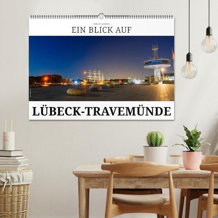 Produktbild: Ein Blick auf L&uuml;beck-Travem&uuml;nde (Wandkalender 2026 DIN A2 quer), CALVENDO Monatskalender
