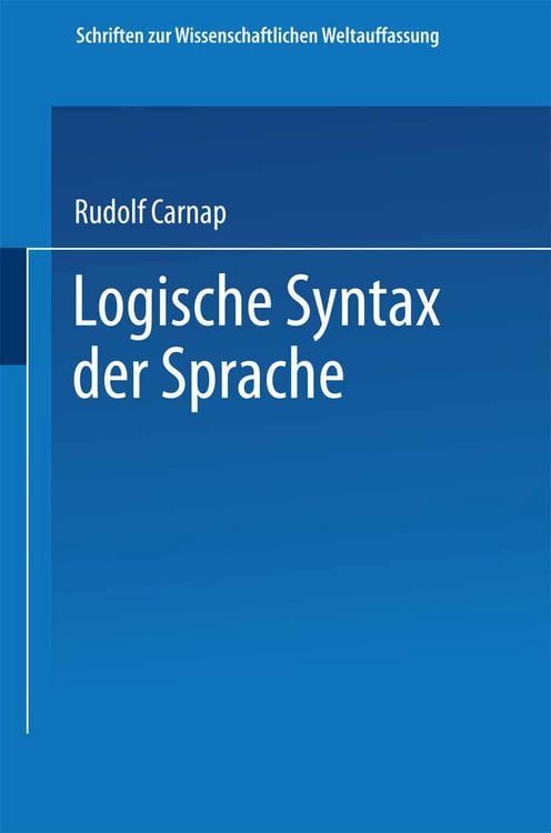 Produktbild: Logische Syntax der Sprache