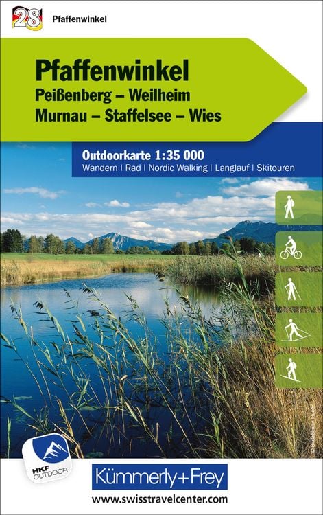Produktbild: Pfaffenwinkel Peissenberg, Weilheim, Murnau, Staffelsee, Wies Nr. 28 Outdoorkarte Deutschland 1:35 000