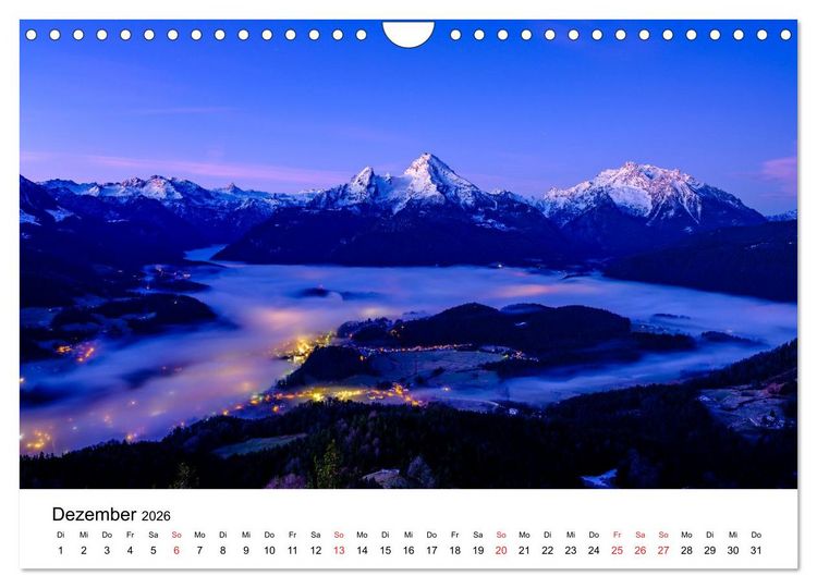 Produktbild: Berchtesgadener Berge im Licht (Wandkalender 2026 DIN A4 quer), CALVENDO Monatskalender