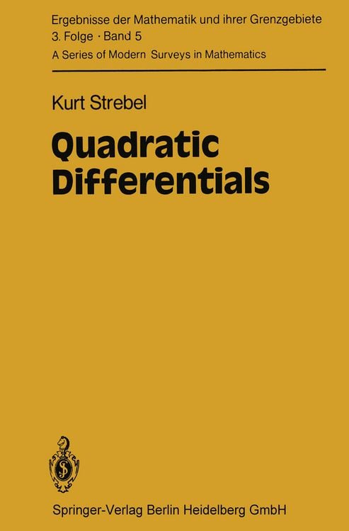 Produktbild: Quadratic Differentials