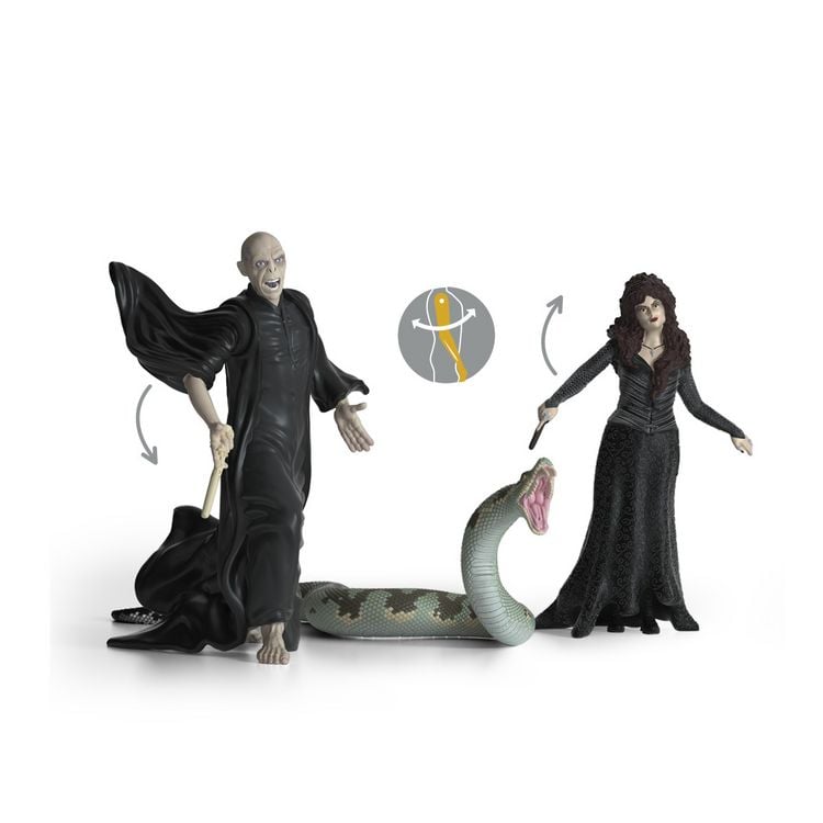 Produktbild: schleich&reg; 42684 - Wizarding World - Harry Potter, Lord Voldemort, Nagini & Bellatrix Lestrange, Spielfiguren, H&ouml;he Lord V. ca. 10 cm