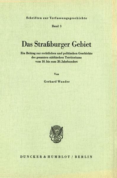 Produktbild: Das Stra&szlig;burger Gebiet.