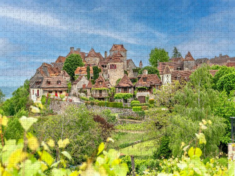 Produktbild: CALVENDO Puzzle Loubressac. Ein malerisches Dorf mit Schloss, Kirche und verwunschenen Altstadtgassen | 1000 Teile Lege-Gr&ouml;&szlig;e 64x48cm Foto-Puzzle f&uuml;r gl&uuml;ckliche Stunden