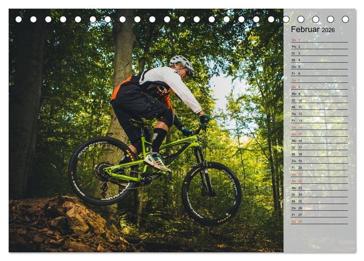 Produktbild: Mountainbike Action (Tischkalender 2026 DIN A5 quer), CALVENDO Monatskalender