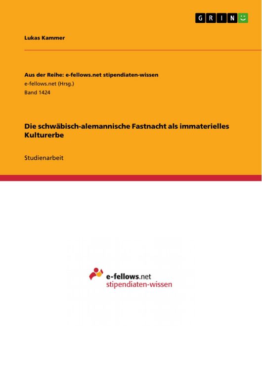 Produktbild: Die schw&auml;bisch-alemannische Fastnacht als immaterielles Kulturerbe