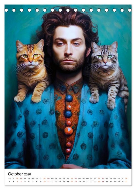Produktbild: Meow and Forever (Desk Calendar 2026 DIN A5 portrait), CALVENDO 12 Month DeskCalendar