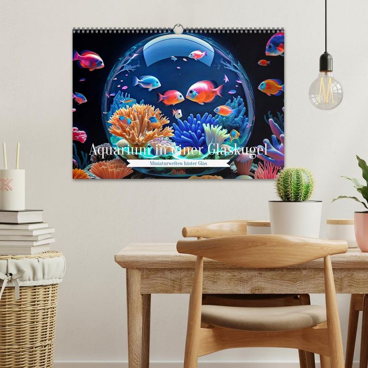 Produktbild: Aquarium in einer Glaskugel (Wandkalender 2026 DIN A3 quer), CALVENDO Monatskalender