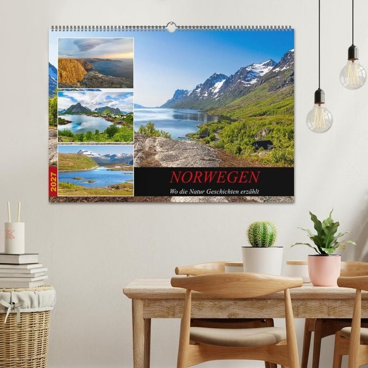 Produktbild: Norwegen Wo die Natur Geschichten erz&auml;hlt (Wandkalender 2027 DIN A2 quer), CALVENDO Monatskalender