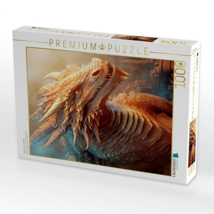 Produktbild: CALVENDO Puzzle Drachen und edle Ritter | 1000 Teile Lege-Gr&ouml;&szlig;e 64x48cm Foto-Puzzle f&uuml;r gl&uuml;ckliche Stunden