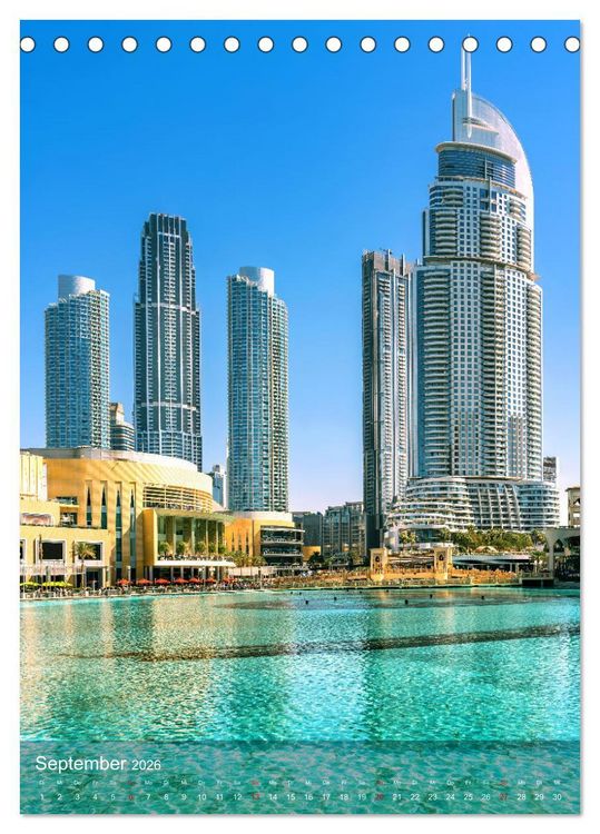 Produktbild: Vereinigte Arabische Emirate - St&auml;dte Highlights (Tischkalender 2026 DIN A5 hoch), CALVENDO Monatskalender