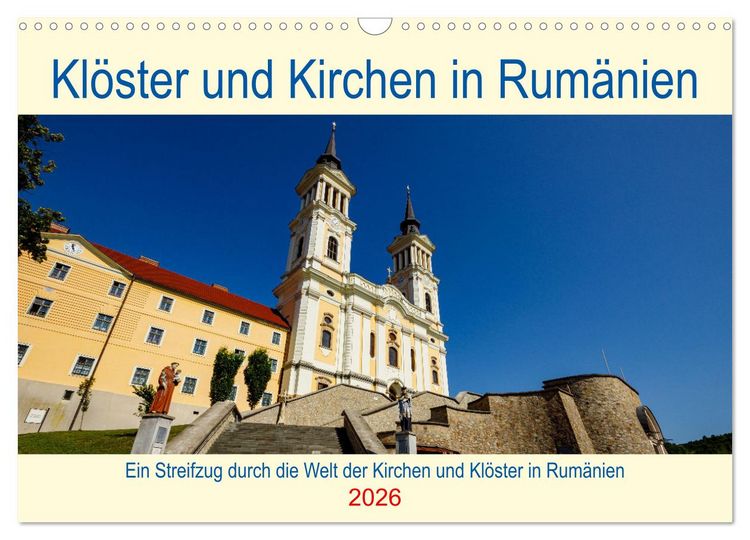 Produktbild: Kirchen und Kl&ouml;ster in Rum&auml;nien (Wandkalender 2026 DIN A3 quer), CALVENDO Monatskalender