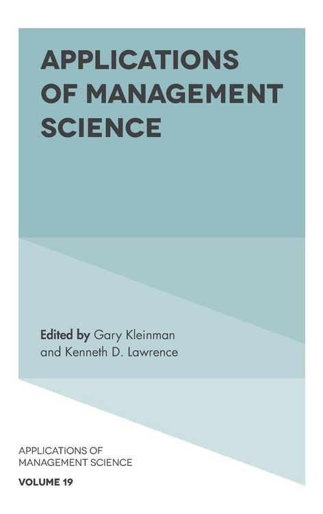 Produktbild: Applications of Management Science