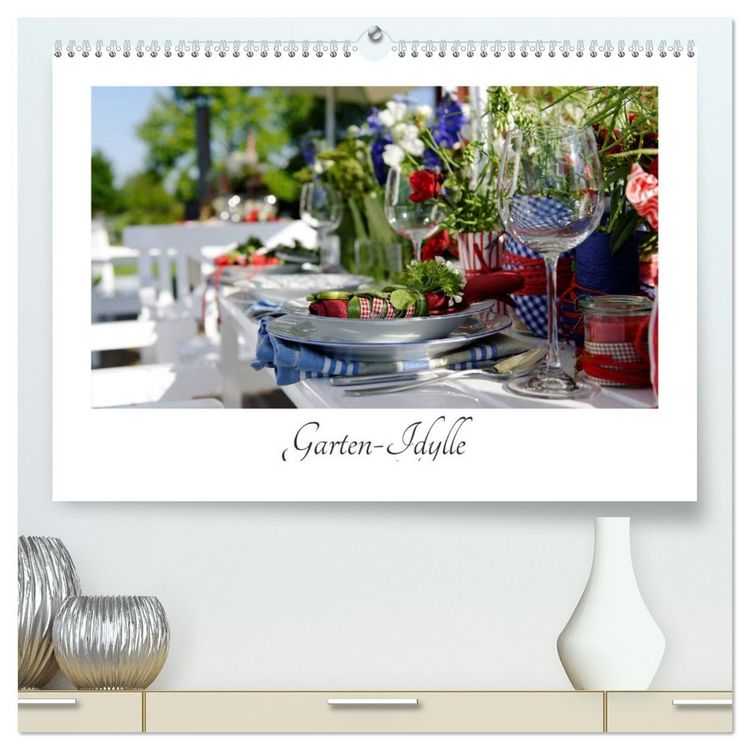 Produktbild: Garten-Idylle 2026 (hochwertiger Premium Wandkalender 2026 DIN A2 quer), Kunstdruck in Hochglanz