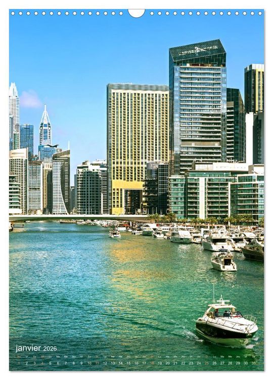 Produktbild: &Eacute;mirats Arabes Unis &ndash; Points forts urbains (Calendrier mural 2026 DIN A3 horizontal), CALVENDO calendrier mensuel