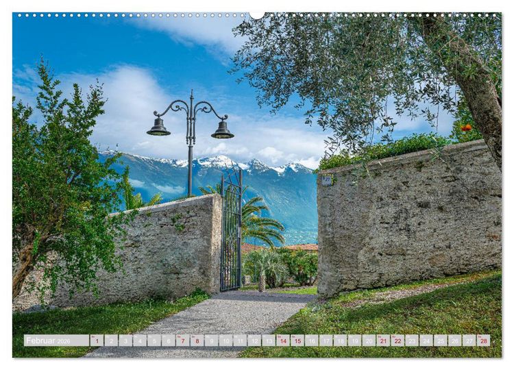 Produktbild: Tenno - Landschaft zwischen Trentino und Gardasee (hochwertiger Premium Wandkalender 2026 DIN A2 quer), Kunstdruck in Hochglanz