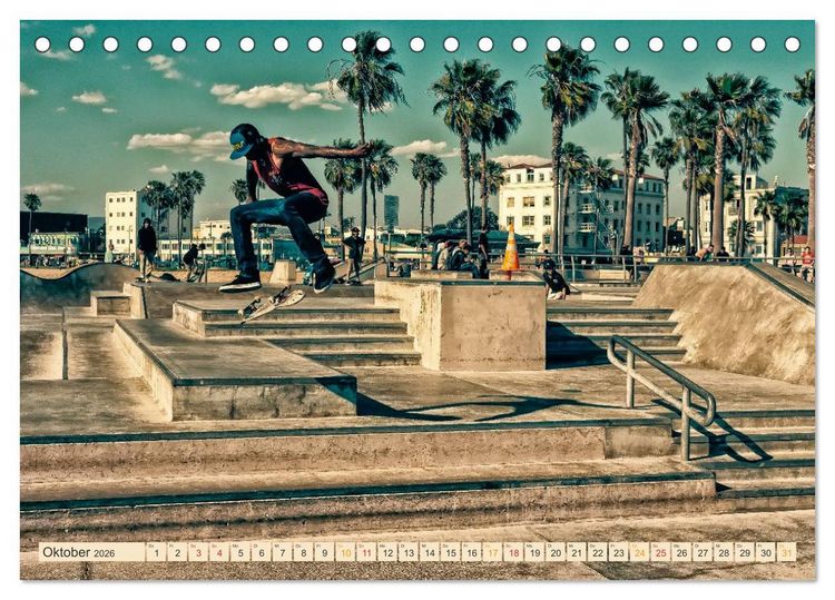 Produktbild: Skateboarding, so cool (Tischkalender 2026 DIN A5 quer), CALVENDO Monatskalender
