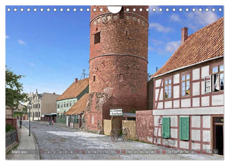 Produktbild: Salzwedel zur Kaiserzeit in Farbe - Fotos restauriert und koloriert (Wandkalender 2026 DIN A4 quer), CALVENDO Monatskalender