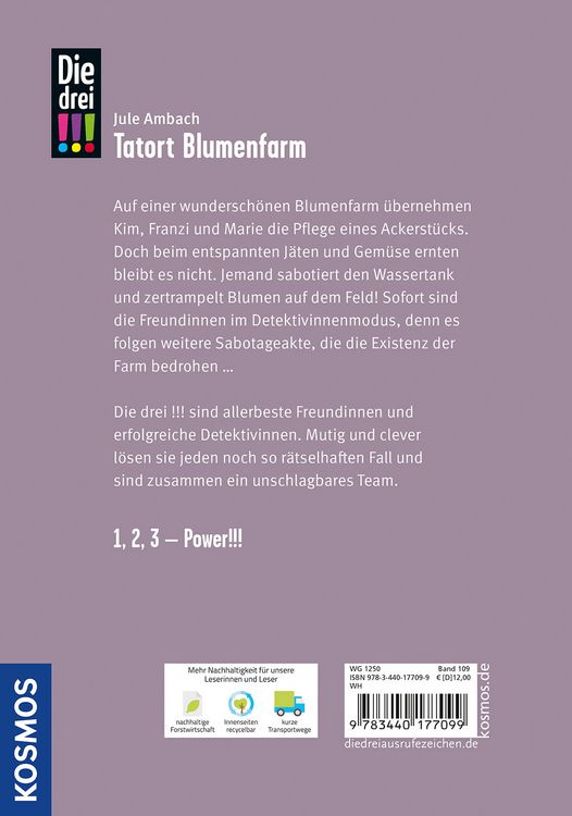 Produktbild: Die drei !!!, 109, Tatort Blumenfarm