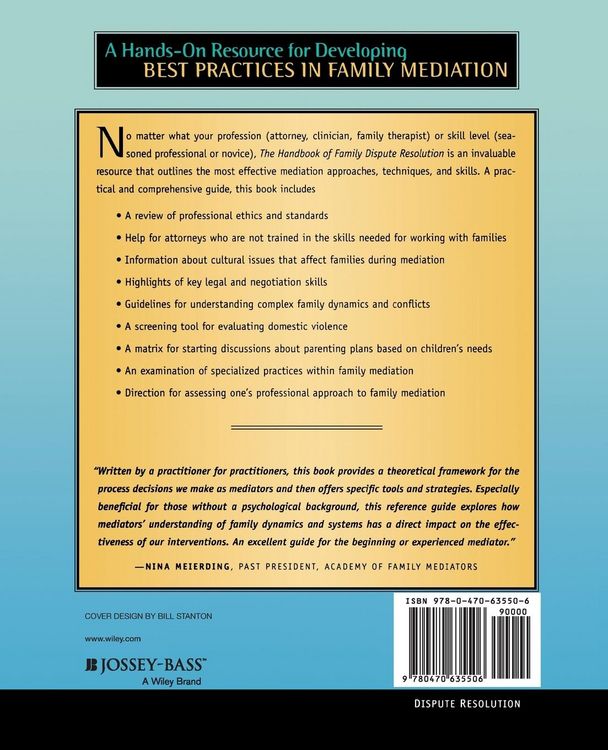 Produktbild: The Handbook of Family Dispute Resolution