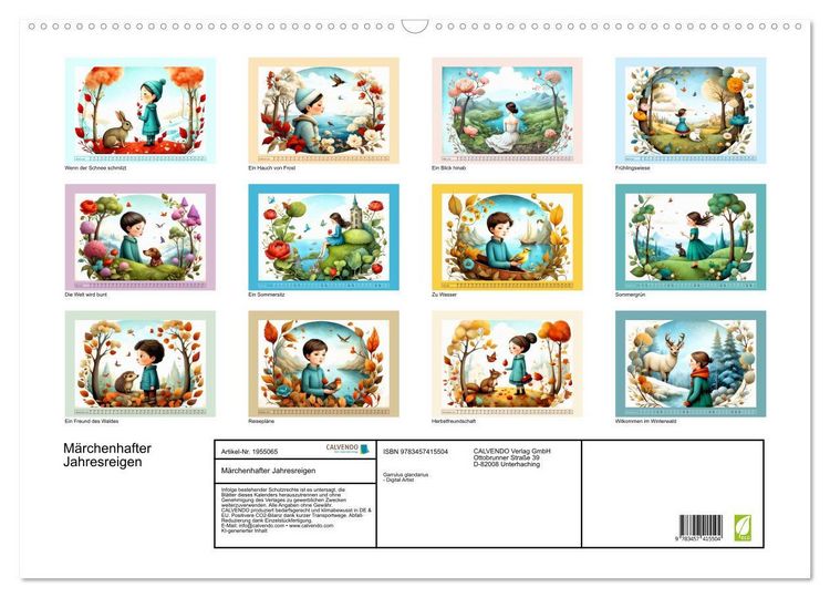Produktbild: M&auml;rchenhafter Jahresreigen (Wandkalender 2026 DIN A2 quer), CALVENDO Monatskalender