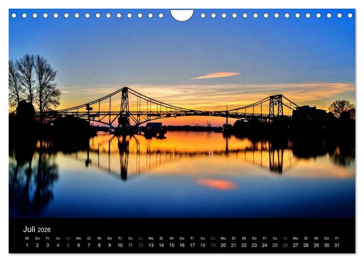 Produktbild: Kaiser-Wilhelm-Br&uuml;cke Wilhelmshaven (Wandkalender 2026 DIN A4 quer), CALVENDO Monatskalender