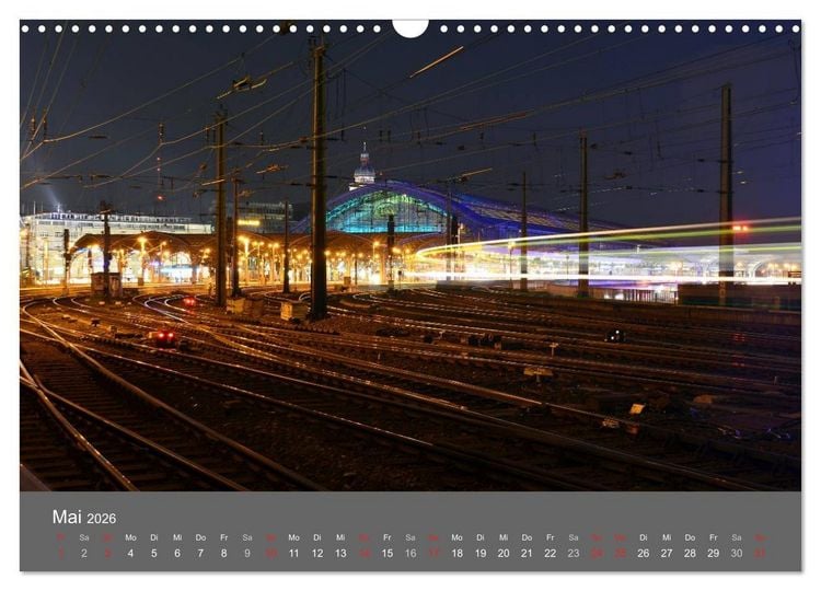 Produktbild: K&Ouml;LN BEI NACHT (Wandkalender 2026 DIN A3 quer), CALVENDO Monatskalender