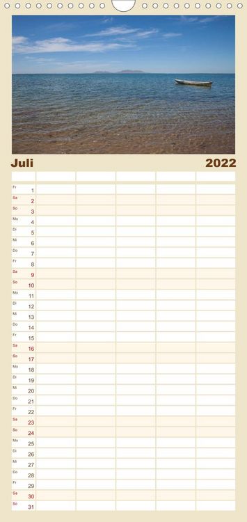 Produktbild: Augenblicke in Baja California Sur - Familienplaner hoch (Wandkalender 2022 , 21 cm x 45 cm, hoch)