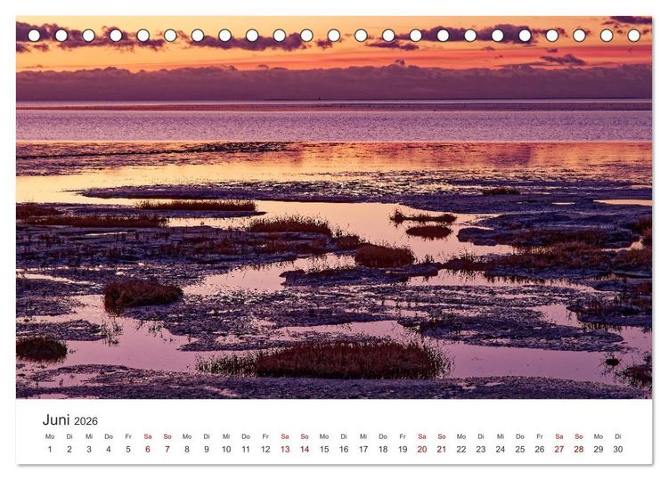 Produktbild: Schutzgebiet Wattenmeer (Tischkalender 2026 DIN A5 quer), CALVENDO Monatskalender