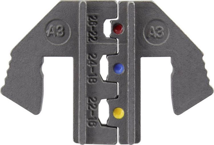 Produktbild: TOOLCRAFT PLE-0A3 Crimp-Eins&auml;tze Isolierte Kabelschuhe Quetschbereich: 0.1 bis 1.5 mm&sup2; Passend f&uuml;r Marke (Zangen): TOOLCRAFT PZ-500