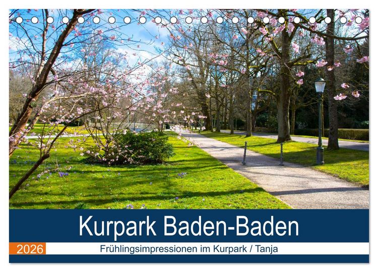Produktbild: Kurpark Baden-Baden (Tischkalender 2026 DIN A5 quer), CALVENDO Monatskalender