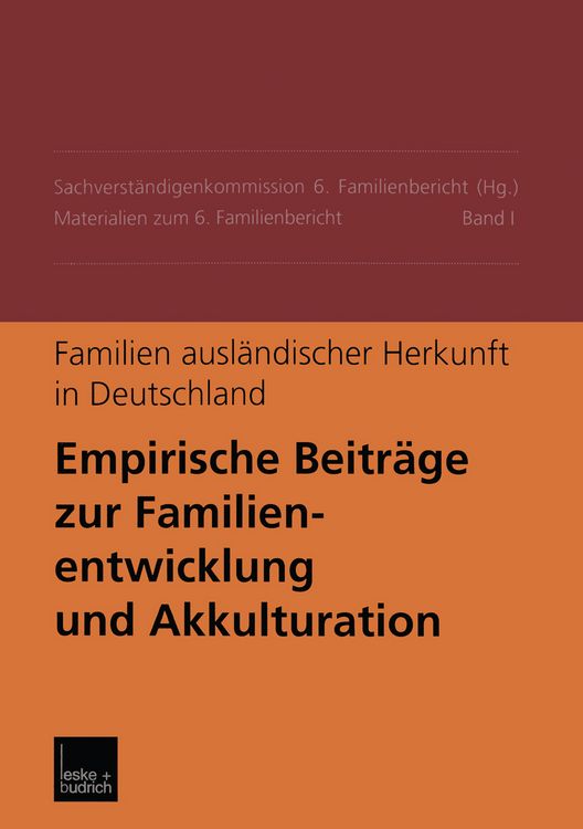 Produktbild: Familien ausl&auml;ndischer Herkunft in Deutschland