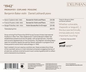 Produktbild: 1942 - Music for Violin & Piano