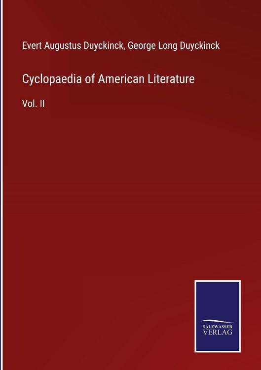Produktbild: Cyclopaedia of American Literature