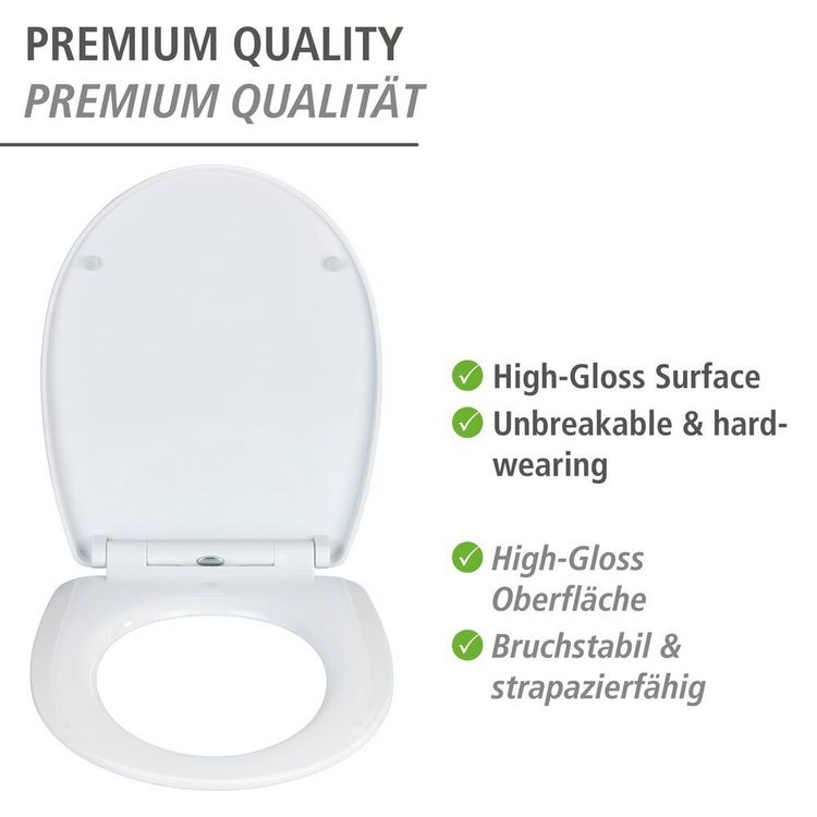 Produktbild: WC-Sitz Mod. Pretty mit Hochglanz-Oberfl&auml;che, aus bruchstabilem Thermoplast