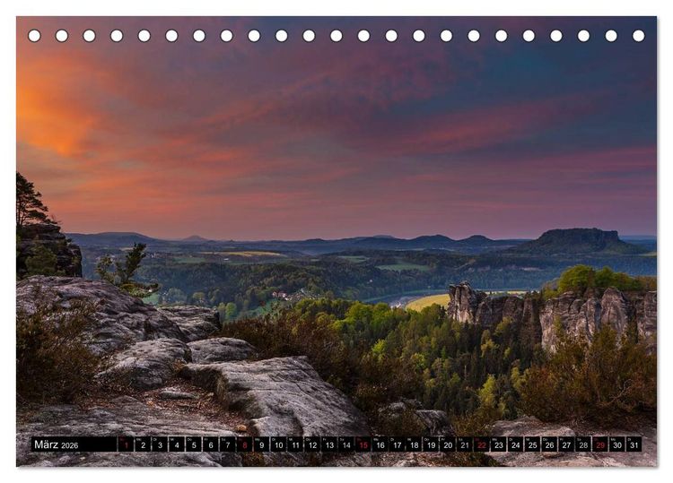 Produktbild: Bilder aus dem Nationalpark S&auml;chsische Schweiz (Tischkalender 2026 DIN A5 quer), CALVENDO Monatskalender