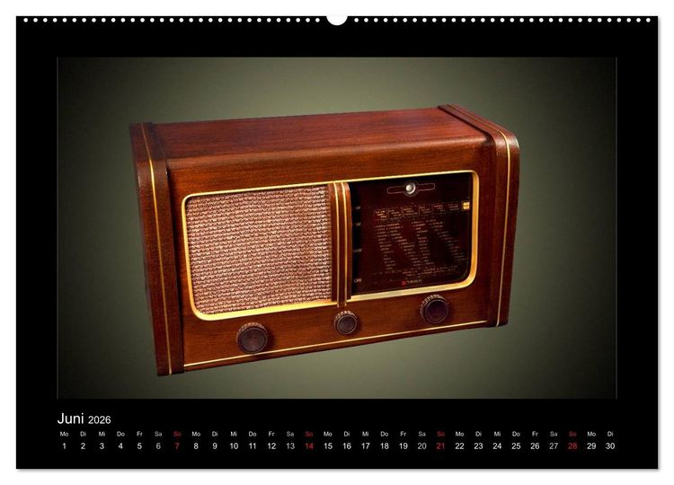 Produktbild: Dampfradios - Antike Radios mit Patina (hochwertiger Premium Wandkalender 2026 DIN A2 quer), Kunstdruck in Hochglanz