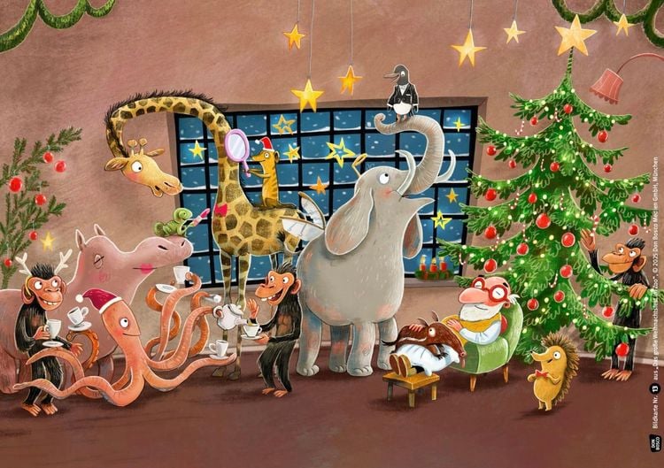 Produktbild: Das gro&szlig;e Weihnachtsfest im Zoo. Kamishibai Bildkartenset