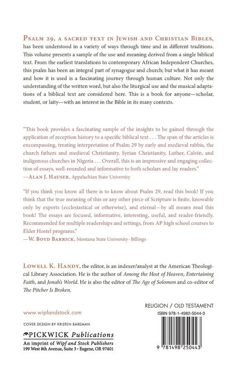 Produktbild: Psalm 29 through Time and Tradition