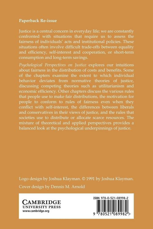 Produktbild: Psychological Perspectives on Justice