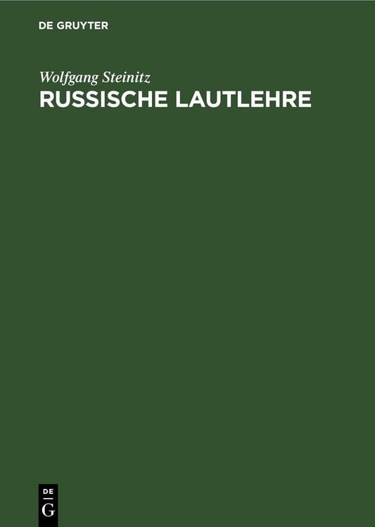 Produktbild: Russische Lautlehre