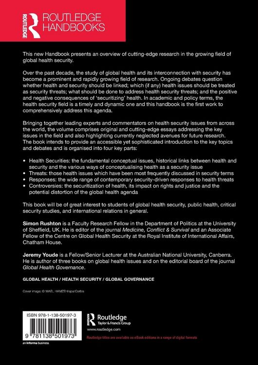 Produktbild: Routledge Handbook of Global Health Security