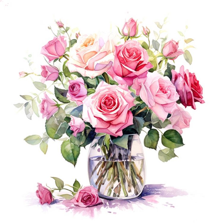 Produktbild: ti-flair Servietten Mazzetto di Rose Rosa 33x33cm 20 St&uuml;ck 3-lagig