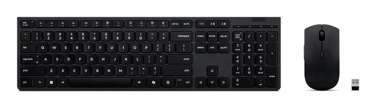 Produktbild: Lenovo Kabellos Tastatur, Maus-Set Deutsch, QWERTZ Schwarz