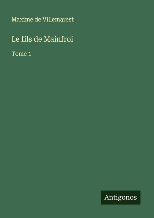 Produktbild: Le fils de Mainfroi